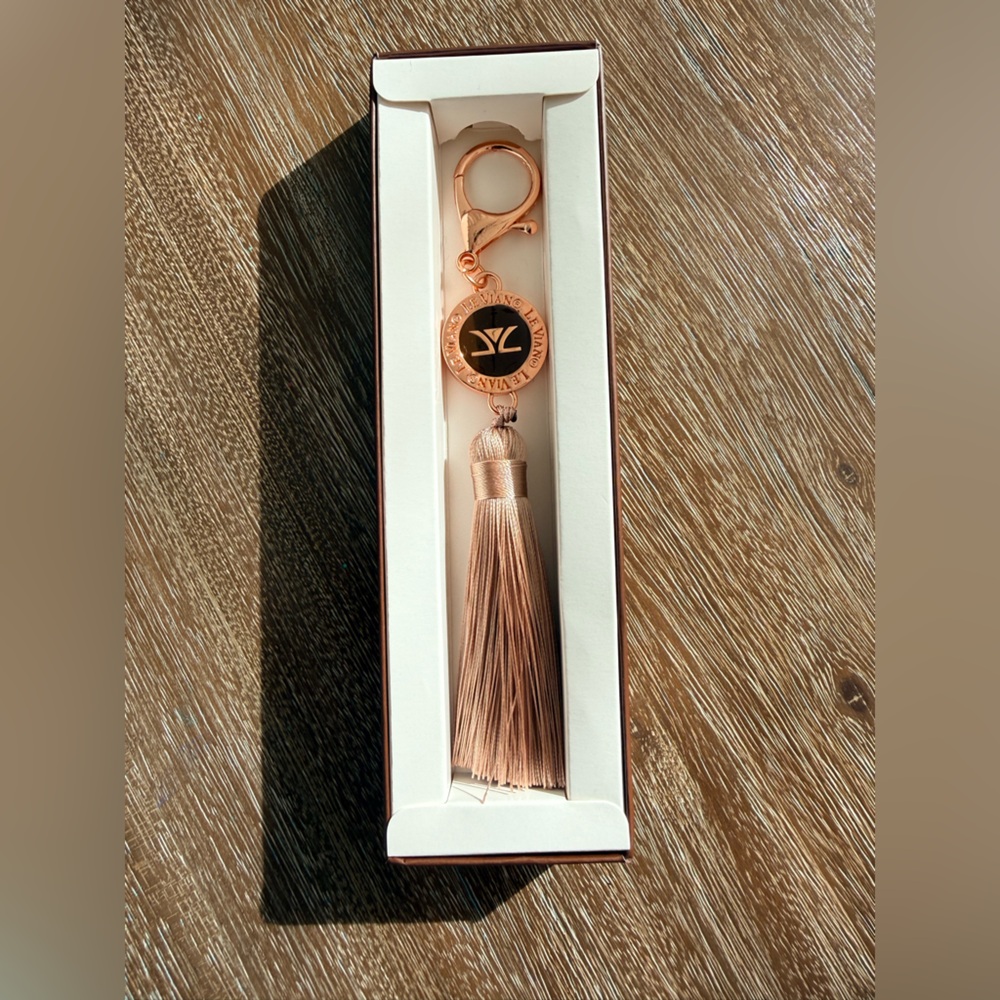 Le Vian Rose Gold Tone Tassel Keychain / Bag Charm – NIB